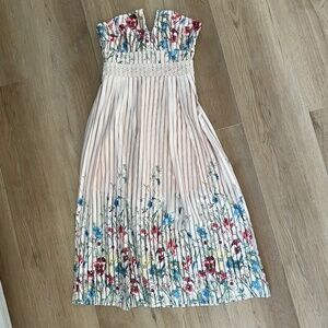 Foxiedox strapless midi floral dress